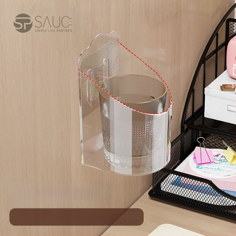 Multifunkcionális pohártároló doboz otthoni TV légkondicionáló távirányító fali polc lyukmentes akasztó konzol