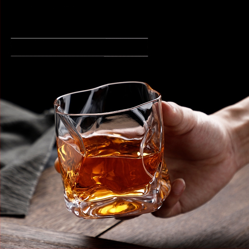 Pahar de bere whisky transparent colorat în formă specială, pahar de uz casnic în formă specială, pahar de băut cu aspect deosebit