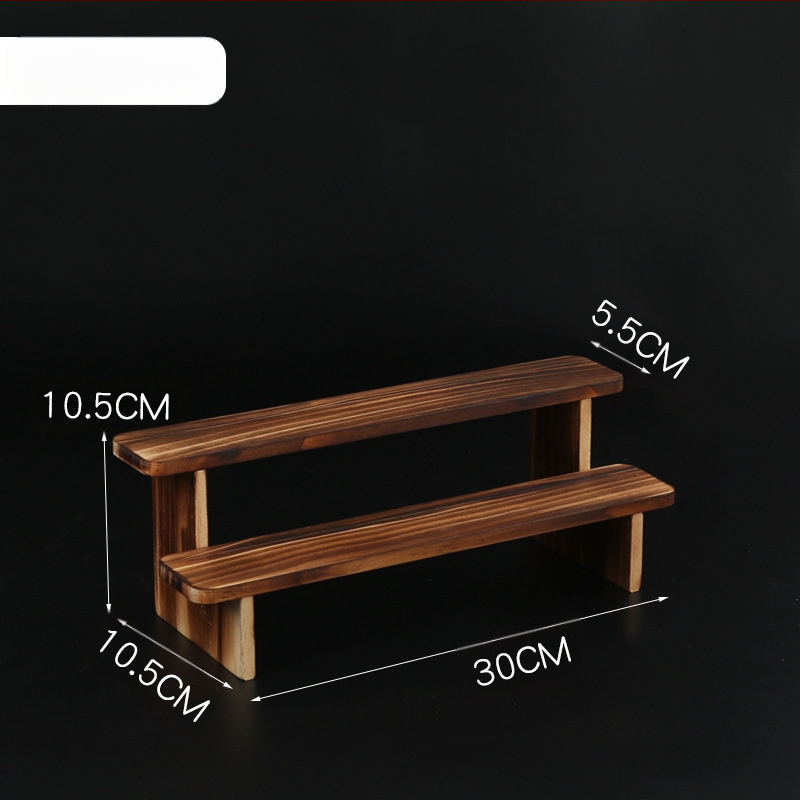 NM397 Raft de afișare din lemn masiv, suport de depozitare, suport de birou, la modă, de mână, cutie specială pentru jaluzele, raft pentru scară cu plante verzi cărnoase