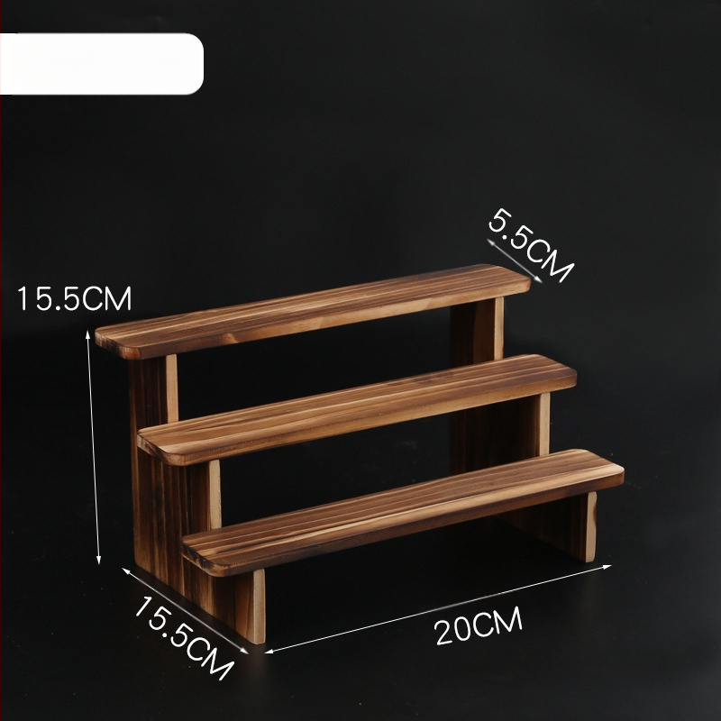 NM397 Raft de afișare din lemn masiv, suport de depozitare, suport de birou, la modă, de mână, cutie specială pentru jaluzele, raft pentru scară cu plante verzi cărnoase