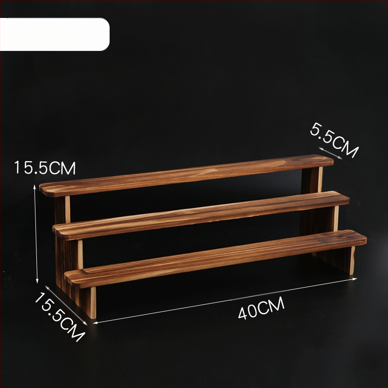 NM397 Raft de afișare din lemn masiv, suport de depozitare, suport de birou, la modă, de mână, cutie specială pentru jaluzele, raft pentru scară cu plante verzi cărnoase