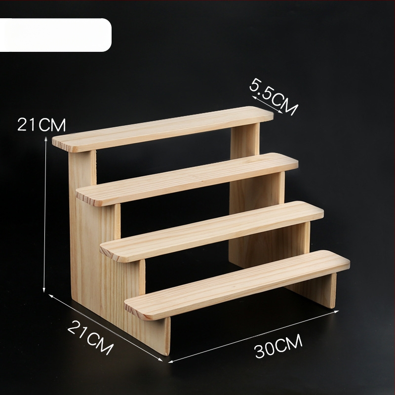 NM397 Raft de afișare din lemn masiv, suport de depozitare, suport de birou, la modă, de mână, cutie specială pentru jaluzele, raft pentru scară cu plante verzi cărnoase