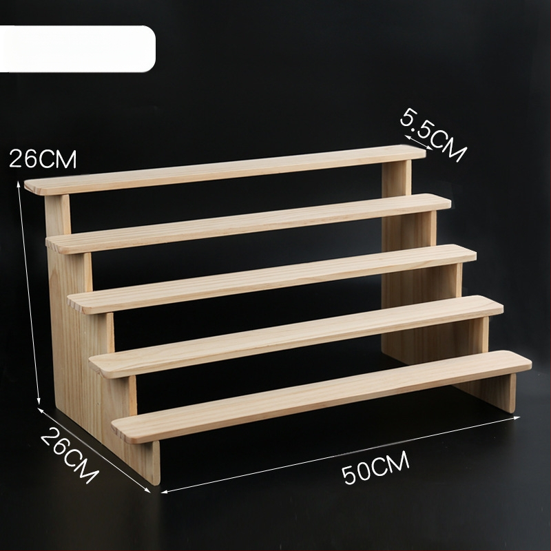 NM397 Raft de afișare din lemn masiv, suport de depozitare, suport de birou, la modă, de mână, cutie specială pentru jaluzele, raft pentru scară cu plante verzi cărnoase