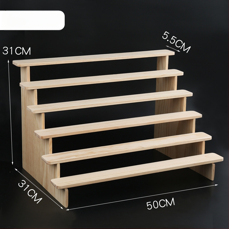 NM397 Raft de afișare din lemn masiv, suport de depozitare, suport de birou, la modă, de mână, cutie specială pentru jaluzele, raft pentru scară cu plante verzi cărnoase