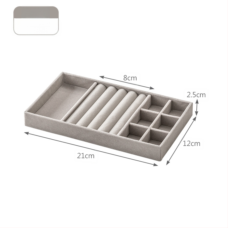 Határokon átnyúló fiókos flanel tálca ékszerdoboz kis méretű ékszer fülbevalók fülbevalók gyűrű fülbevalók nyaklánc tárolódoboz