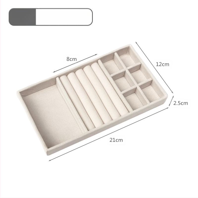 Határokon átnyúló fiókos flanel tálca ékszerdoboz kis méretű ékszer fülbevalók fülbevalók gyűrű fülbevalók nyaklánc tárolódoboz