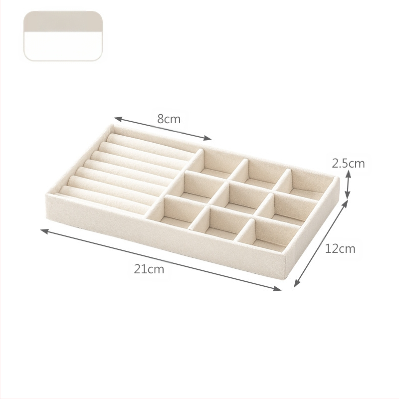 Határokon átnyúló fiókos flanel tálca ékszerdoboz kis méretű ékszer fülbevalók fülbevalók gyűrű fülbevalók nyaklánc tárolódoboz
