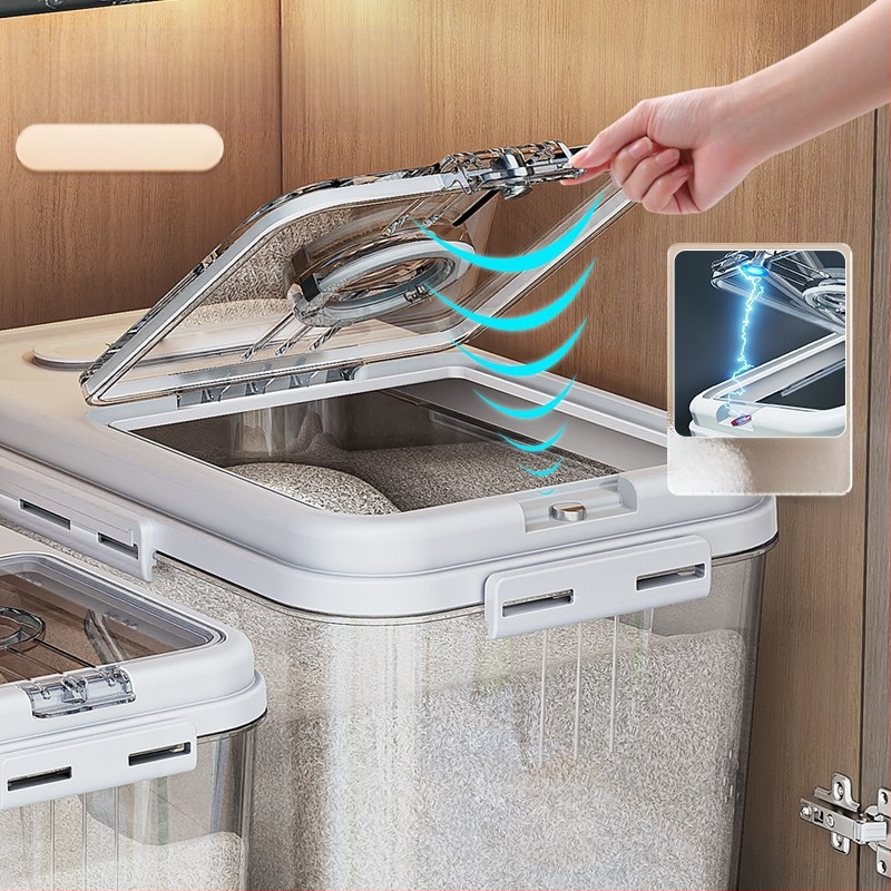 „Jiabanshou“ ryžių indas namams, vabzdžiams ir drėgmei atsparus sandarus ryžių konteineris, speciali laikymo dėžutė, įdėtas miltų ir makaronų laikymo indas