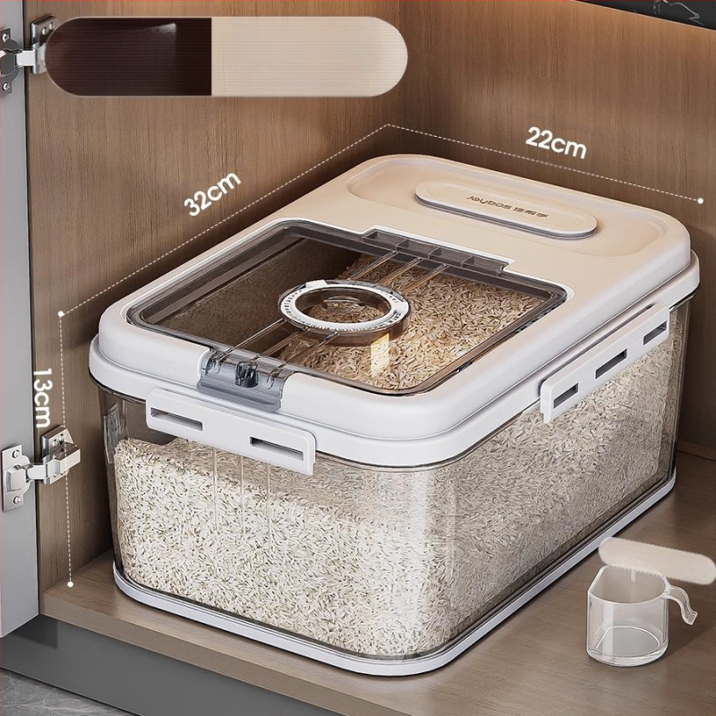 „Jiabanshou“ ryžių indas namams, vabzdžiams ir drėgmei atsparus sandarus ryžių konteineris, speciali laikymo dėžutė, įdėtas miltų ir makaronų laikymo indas