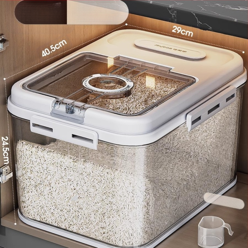 „Jiabanshou“ ryžių indas namams, vabzdžiams ir drėgmei atsparus sandarus ryžių konteineris, speciali laikymo dėžutė, įdėtas miltų ir makaronų laikymo indas