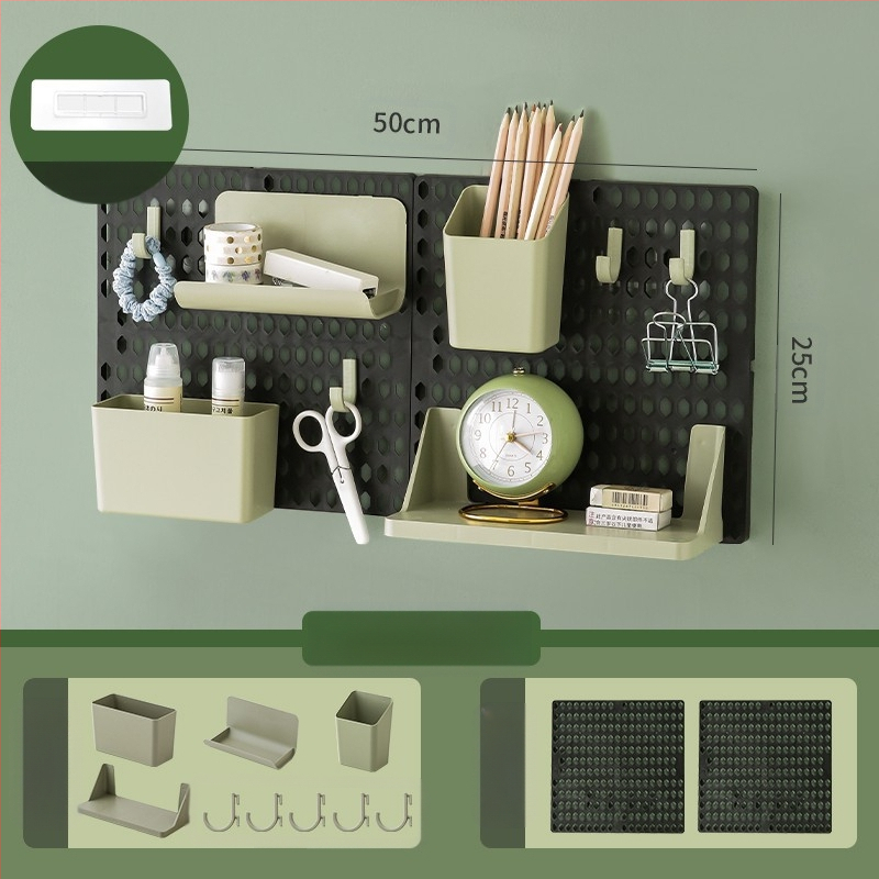 Стелаж за съхранение на дупки в общежитие, без перфоратор, кука за студентско бюро, стенен стелаж за съхранение, аксесоари за довършителни работи на плота