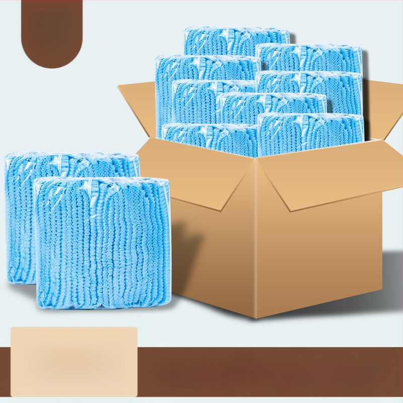 Vienreizējās lietošanas sloksnes vāciņa putekļu vāciņš neausta skaistumkopšanas salona darba cepure virtuvei, eļļas necaurlaidīgs, dūmu necaurlaidīgs pārsegs, 100 gab.