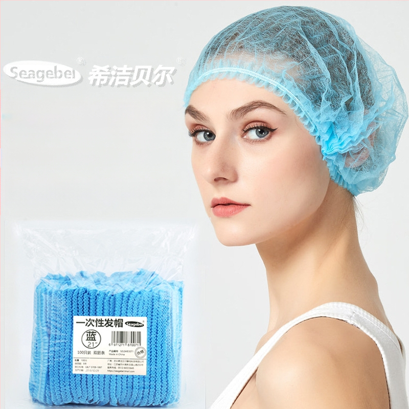 Vienreizējās lietošanas sloksnes vāciņa putekļu vāciņš neausta skaistumkopšanas salona darba cepure virtuvei, eļļas necaurlaidīgs, dūmu necaurlaidīgs pārsegs, 100 gab.