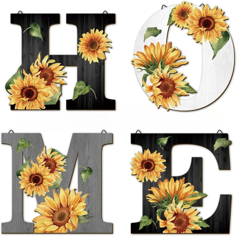 Nauja medinė namų dekoracija HOME, meno sienų dekoras, paplūdimio tematikos namų dekoro logotipas