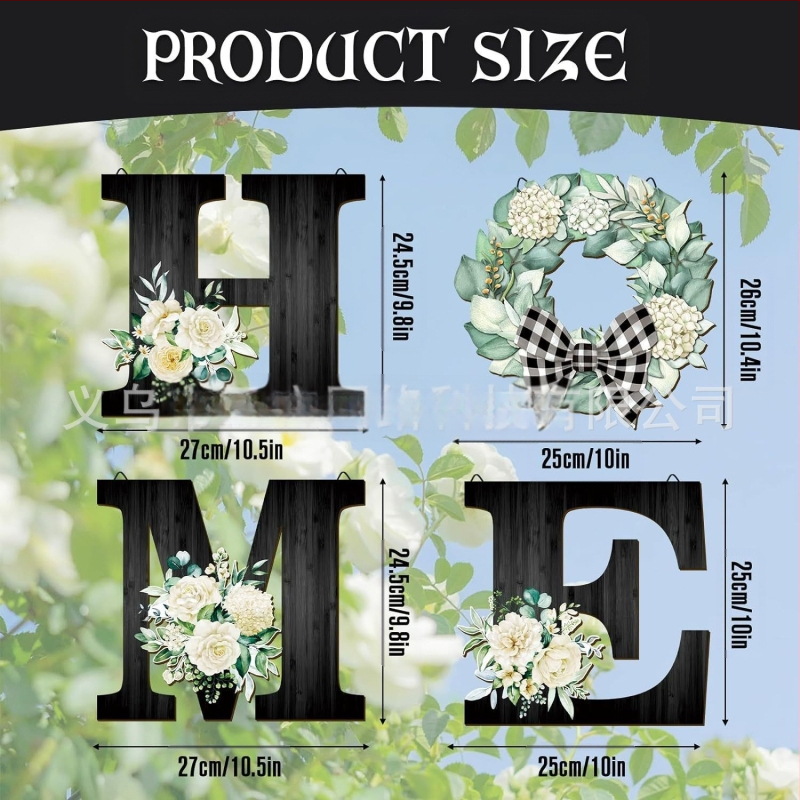 Nauja medinė namų dekoracija HOME, meno sienų dekoras, paplūdimio tematikos namų dekoro logotipas