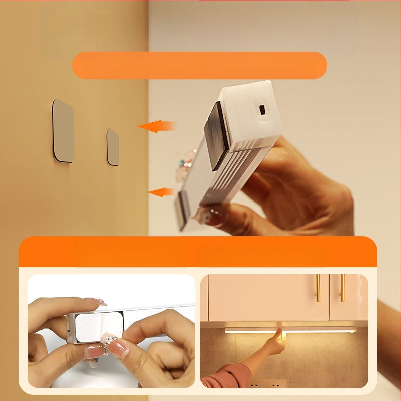 Išmanus belaidis įkrovimas žmogaus kūno indukcinis naktinis apšvietimas namų instaliacijai nemokamas naktinis praėjimas drabužių spintos spintelė LED juostelės šviesa