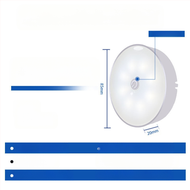 Išmanus belaidis įkrovimas žmogaus kūno indukcinis naktinis apšvietimas namų instaliacijai nemokamas naktinis praėjimas drabužių spintos spintelė LED juostelės šviesa