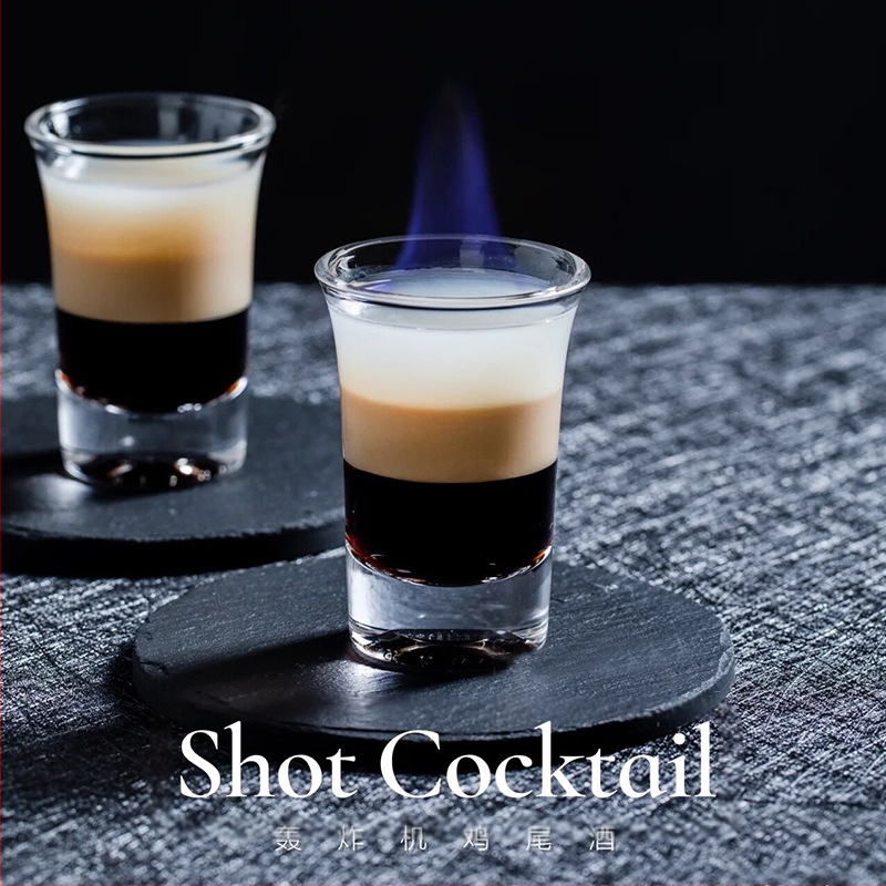 Bullet Cup Liquor Cup Swallow Cup Kangete alkohoolsete jookide Cup B52 Kokteiliklaaside hoidik Shot Cup komplekt Baari veiniklaas