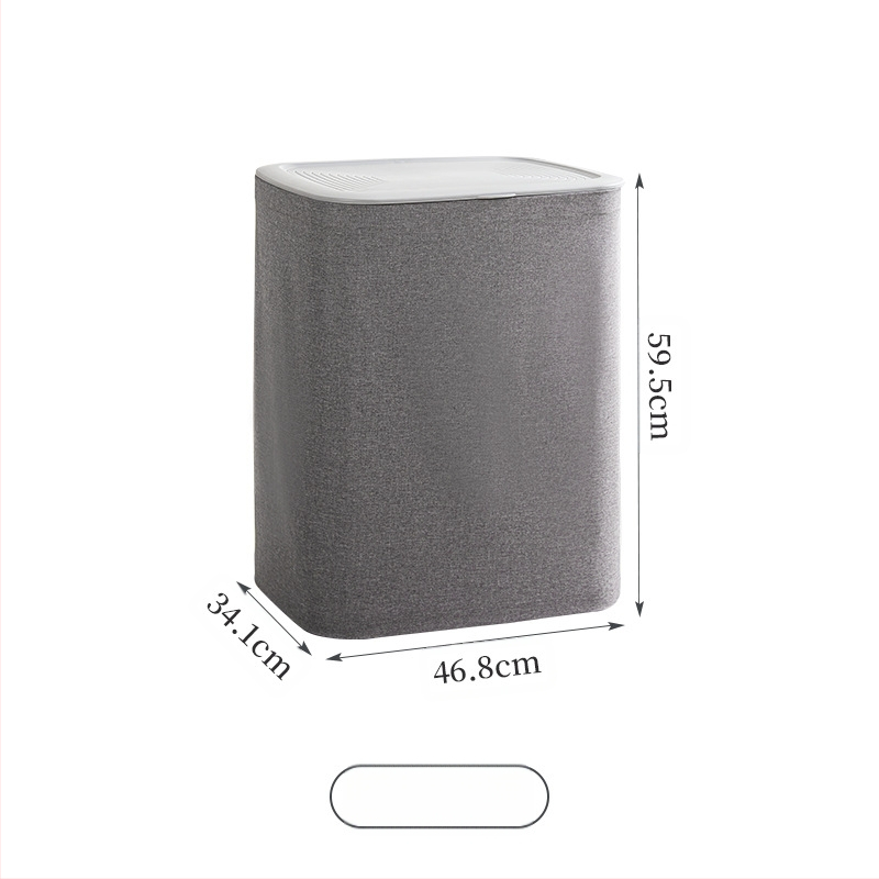 Háztartási fürdőszobai szennyes ruhakosár szennyes ruhakosár fürdőszobai álló összecsukható tároló élelmiszertáska szövet tároló vödör fedéllel