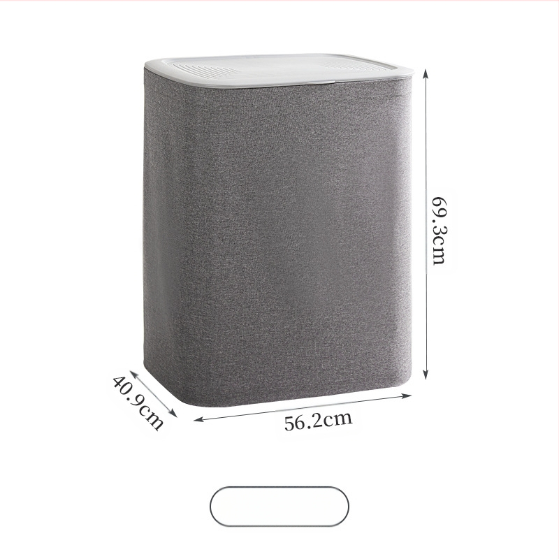 Háztartási fürdőszobai szennyes ruhakosár szennyes ruhakosár fürdőszobai álló összecsukható tároló élelmiszertáska szövet tároló vödör fedéllel