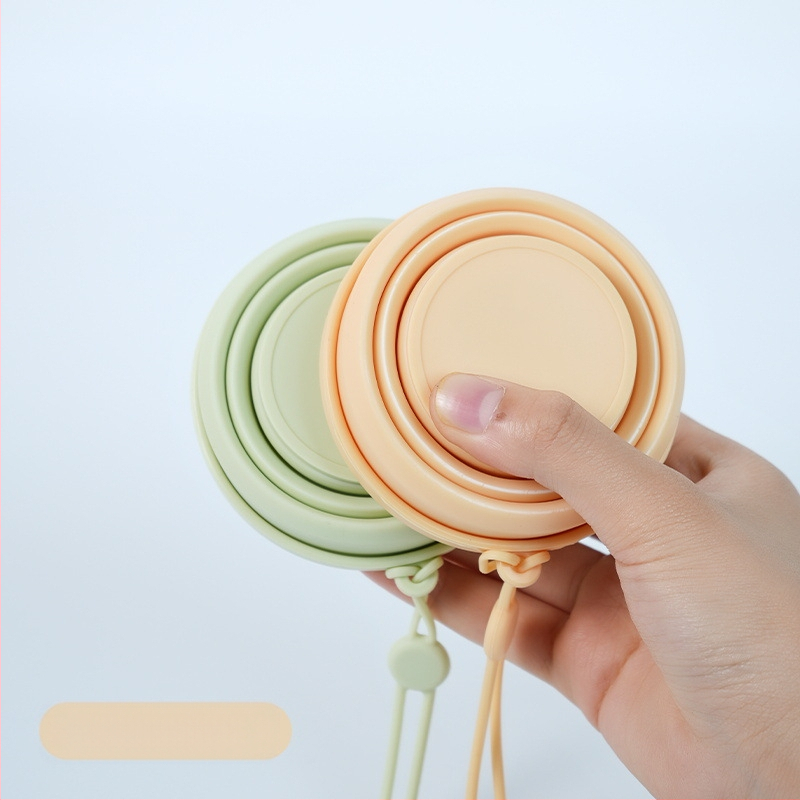 Φορητό πτυσσόμενο ποτήρι νερού Φορητό ποτήρι στοματικού διαλύματος συμπίεσης Σιλικόνης Κύπελλο ταξιδιού για υπαίθριες κατασκηνώσεις Πτυσσόμενο ποτήρι δοντιών κατάλληλο για τρόφιμα