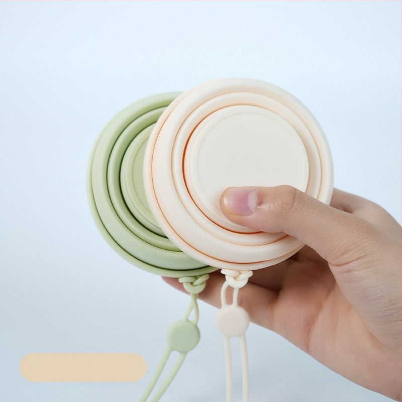 Φορητό πτυσσόμενο ποτήρι νερού Φορητό ποτήρι στοματικού διαλύματος συμπίεσης Σιλικόνης Κύπελλο ταξιδιού για υπαίθριες κατασκηνώσεις Πτυσσόμενο ποτήρι δοντιών κατάλληλο για τρόφιμα