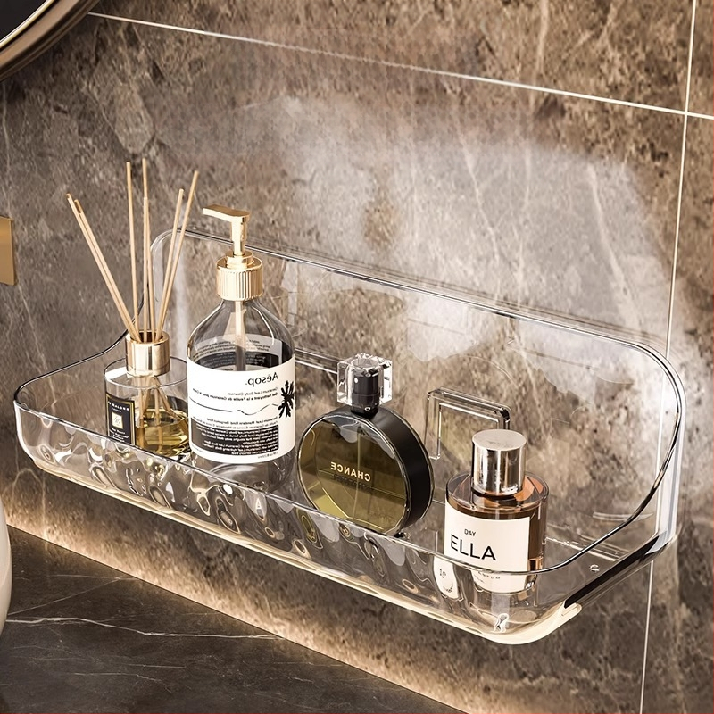 Akrilo vonios kambario daiktadėžės daiktadėžė vonios kambario daiktadėžė be perforatoriaus tvirtinama prie sienos praustuvės daiktadėžė