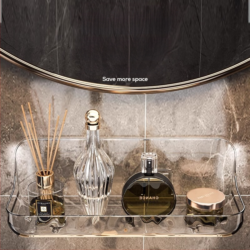 Akrilo vonios kambario daiktadėžės daiktadėžė vonios kambario daiktadėžė be perforatoriaus tvirtinama prie sienos praustuvės daiktadėžė