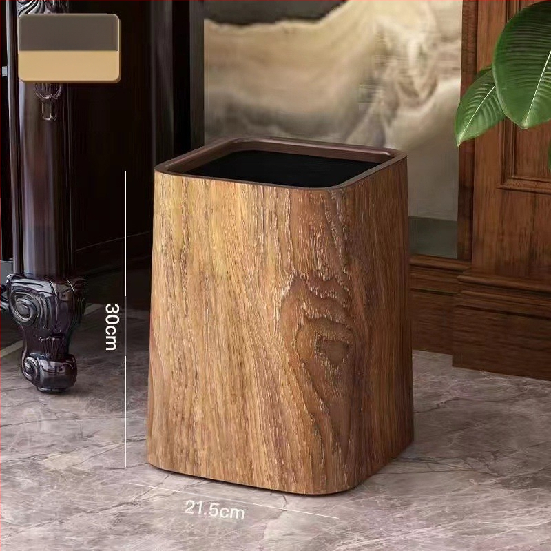 Vintāžas koka imitācijas atkritumu tvertne mājsaimniecības kafijas galdiņš tējas istaba dzīvojamā istaba virtuve vannas istaba lielas ietilpības papīra tvertne plastmasas spainis