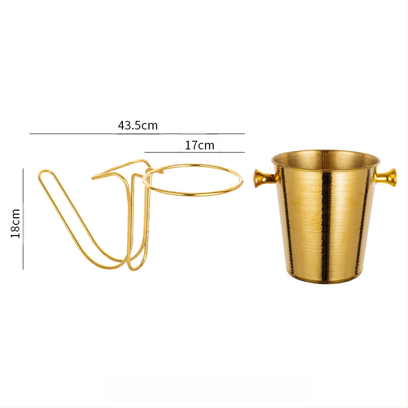 Нов удебелен настолен висок стелаж от неръждаема стомана, скоба за съхранение на KTV кофа за лед, кофа за шампанско, кофа за червено вино с лед