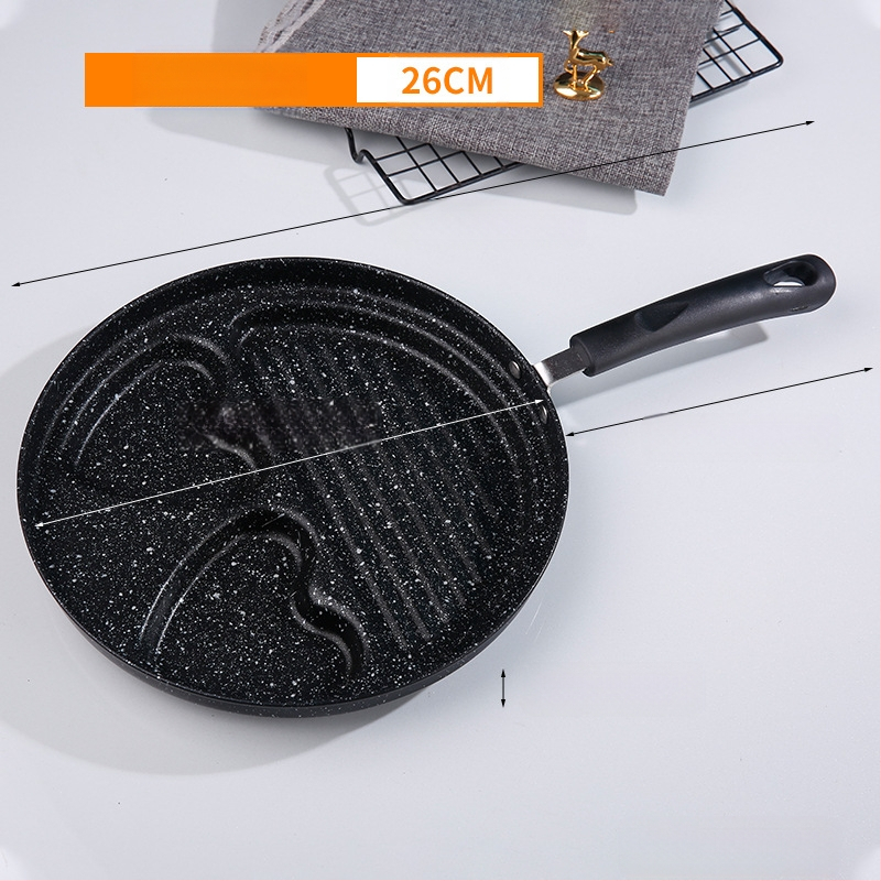 Piiriülene Maifan Stone nelja auguga praepann Kodune hommikusöök Munapraadipann Muna Hamburgeri praepann Tehase otsehulgimüük