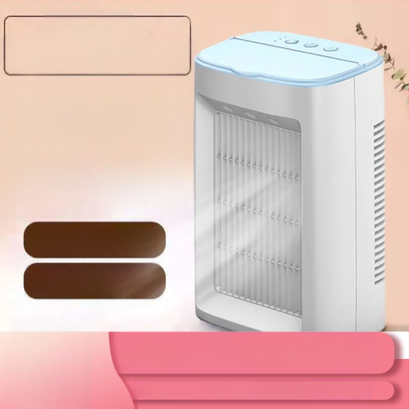 Oro aušintuvas buitinis dvigubas ventiliatorius purškimo drėkinimas dvigubos paskirties šalto ventiliatoriaus stalinis studentų bendrabutis šaldymo mažas šaltas ventiliatorius