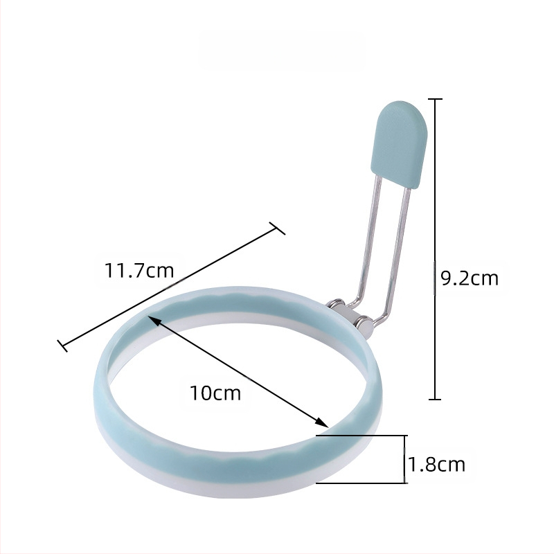 Tarpvalstybinis karštas išpardavimas Dviejų spalvų silikoninis kiaušinių kepimo kiaušinių formos kepto kiaušinio įrankis Daugiafunkcis kepto kiaušinio žiedas