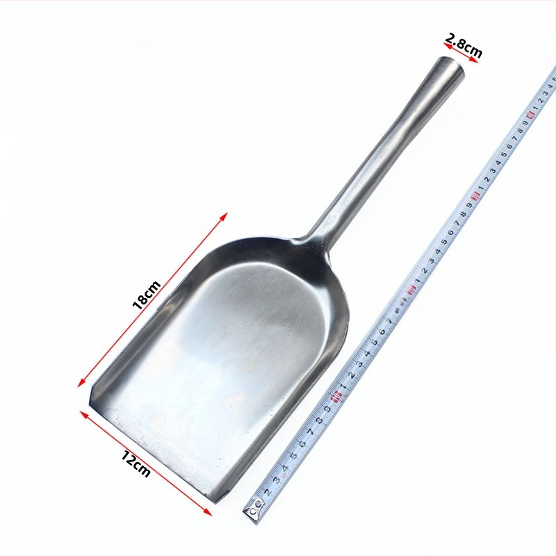 Nerūdijančio plieno medinė rankena gaisro gesinimo kastuvas anglies kastuvas pelenų šlakas gaisro malimas pelenų kastuvas gaisro gesinimo kastuvas anglių kastuvas malkos krosnis gaisro įrankis šiukšlių kastuvas