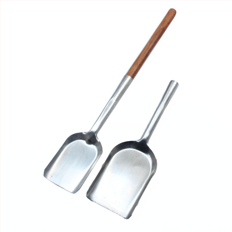 Nerūdijančio plieno medinė rankena gaisro gesinimo kastuvas anglies kastuvas pelenų šlakas gaisro malimas pelenų kastuvas gaisro gesinimo kastuvas anglių kastuvas malkos krosnis gaisro įrankis šiukšlių kastuvas