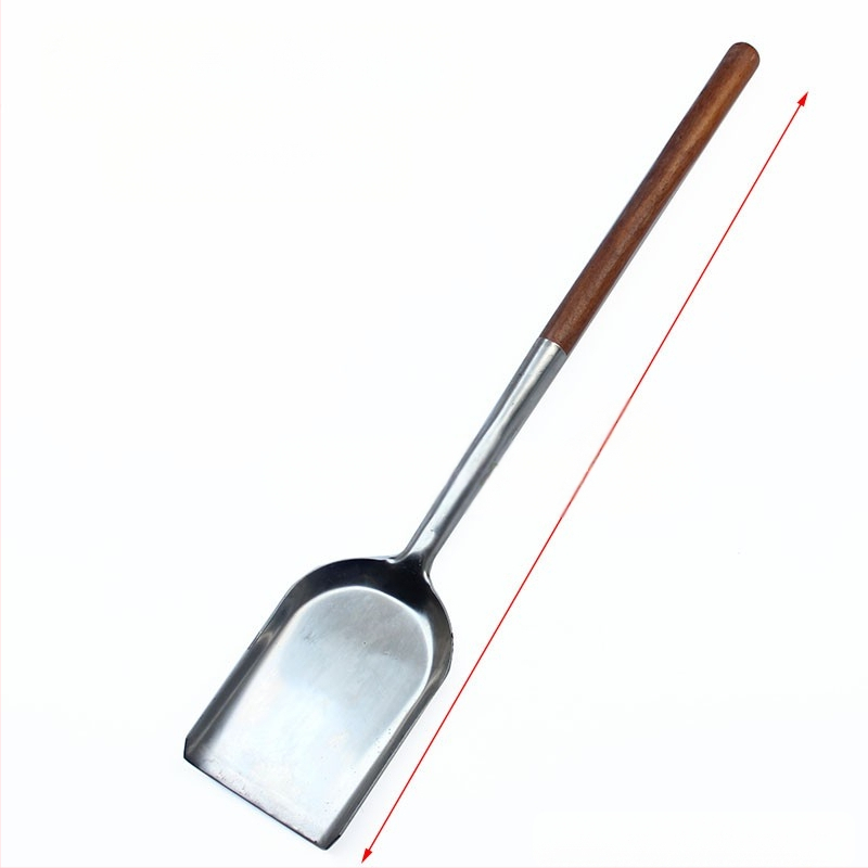 Nerūdijančio plieno medinė rankena gaisro gesinimo kastuvas anglies kastuvas pelenų šlakas gaisro malimas pelenų kastuvas gaisro gesinimo kastuvas anglių kastuvas malkos krosnis gaisro įrankis šiukšlių kastuvas