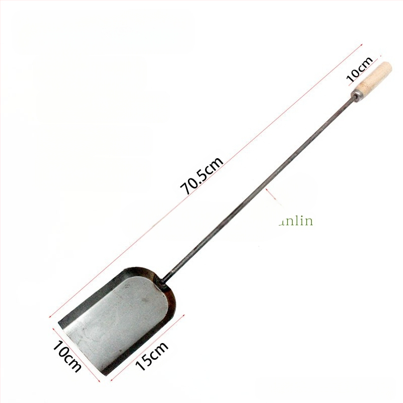 Nerūdijančio plieno medinė rankena gaisro gesinimo kastuvas anglies kastuvas pelenų šlakas gaisro malimas pelenų kastuvas gaisro gesinimo kastuvas anglių kastuvas malkos krosnis gaisro įrankis šiukšlių kastuvas