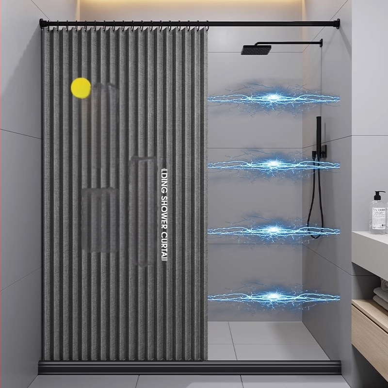 Kokkupandav magnetiline dušikardin sobib vannitoa uksekardina tualeti nähtamatu vaheseina kardin veekindel hallitanud tehase otsemüük