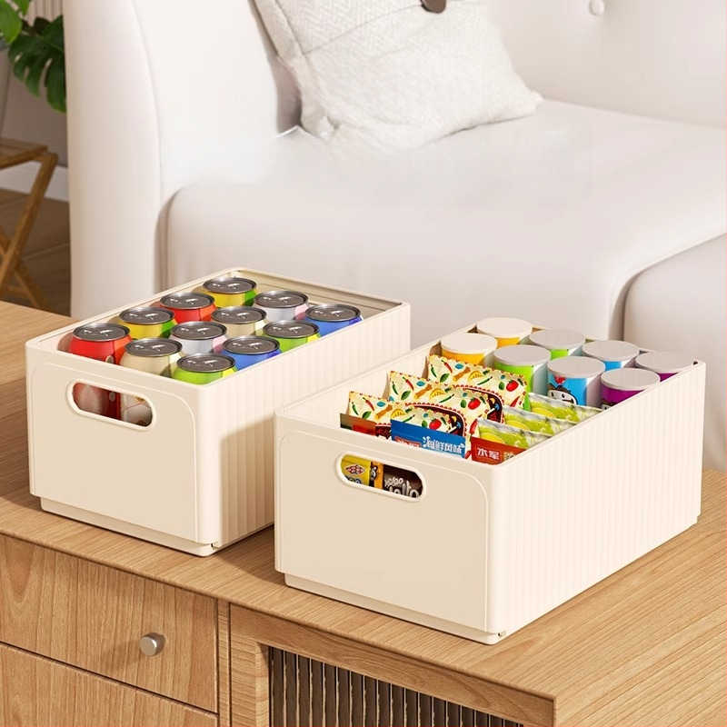 Összecsukható tárolódoboz asztali vegyes snack játékok háztartási fiókos doboz konyhai kosár műanyag kosár vastagított tárolódoboz
