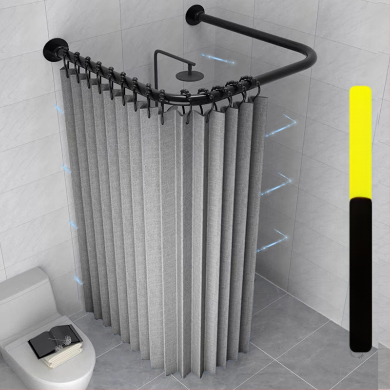 Kokkupandav magnetiline vannitoa dušikardina komplekt ilma augustamata U-kujulise vardaga duširuumi veekindel vahesein kuiv- ja märgeraldus