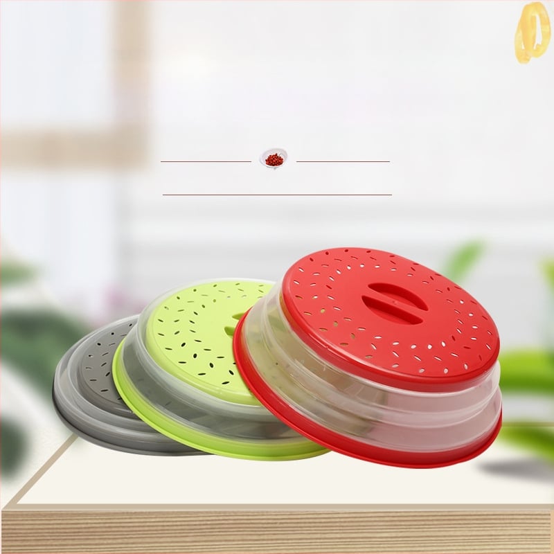 Mikrolaineahju kokkupandav kate, soojenduskate, multifunktsionaalne silikoonist kokkupandav värskena hoidev kate, õli- ja pritsmekindel kate, soojenduskate