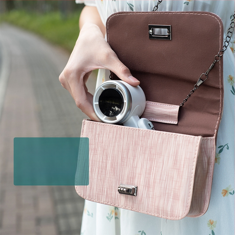 Határokon átnyúló penge nélküli nyakventilátor digitális kijelzővel, turbóventilátorral, összecsukható, kézi, hordozható elektromos ventilátor logógenerátorral