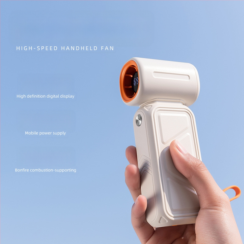 Határokon átnyúló penge nélküli nyakventilátor digitális kijelzővel, turbóventilátorral, összecsukható, kézi, hordozható elektromos ventilátor logógenerátorral