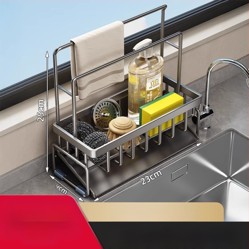 Köögi hoiuriiul, kraanikausi kuivatusrest, süsinikterasest kraan nõudepesuks ja puhastamiseks, terasest traadist kuuliga hoiuriiuli artefakt