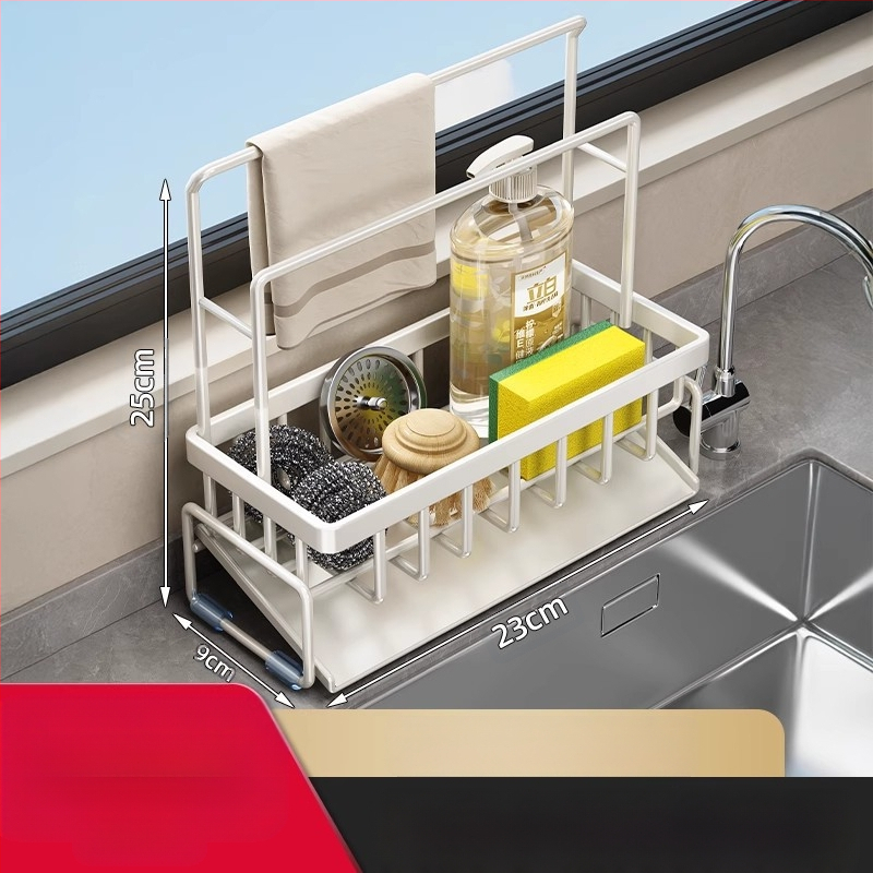 Köögi hoiuriiul, kraanikausi kuivatusrest, süsinikterasest kraan nõudepesuks ja puhastamiseks, terasest traadist kuuliga hoiuriiuli artefakt