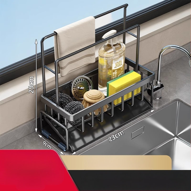 Köögi hoiuriiul, kraanikausi kuivatusrest, süsinikterasest kraan nõudepesuks ja puhastamiseks, terasest traadist kuuliga hoiuriiuli artefakt