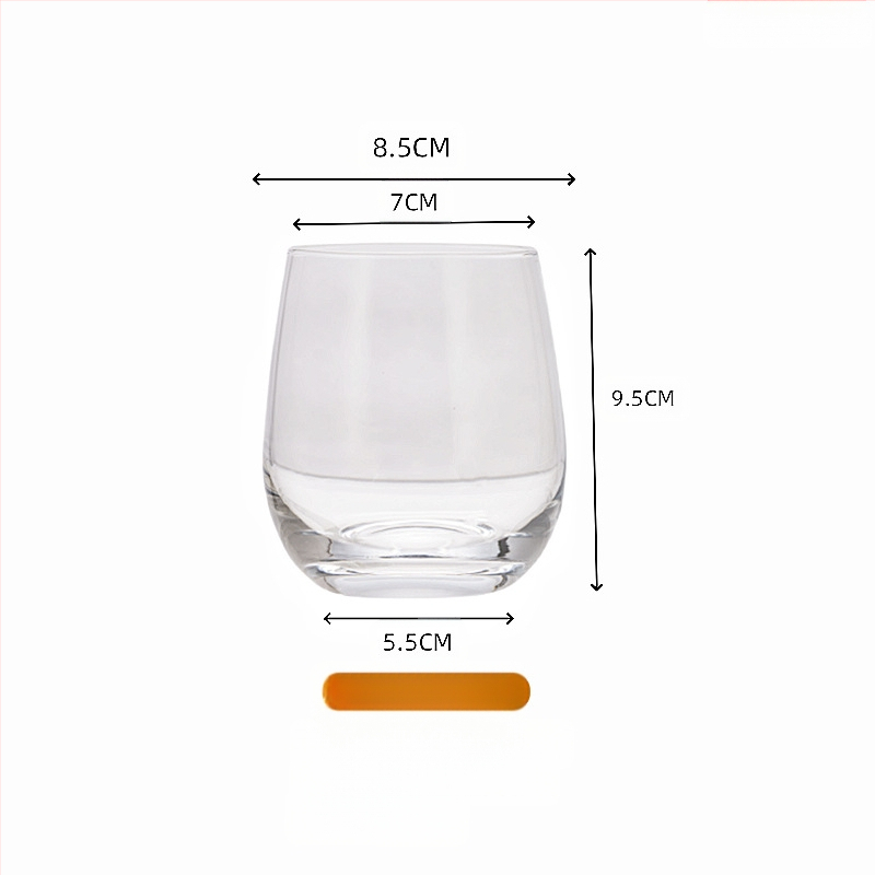 Nesaķeroša olas formas sarkanvīna glāze aromterapijas olas formas sveces krūzīte 16oz galvanizēta caurspīdīga stikla olas krūzīte ar aerosola krāsojumu