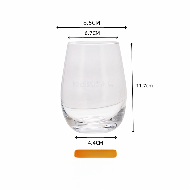 Nesaķeroša olas formas sarkanvīna glāze aromterapijas olas formas sveces krūzīte 16oz galvanizēta caurspīdīga stikla olas krūzīte ar aerosola krāsojumu