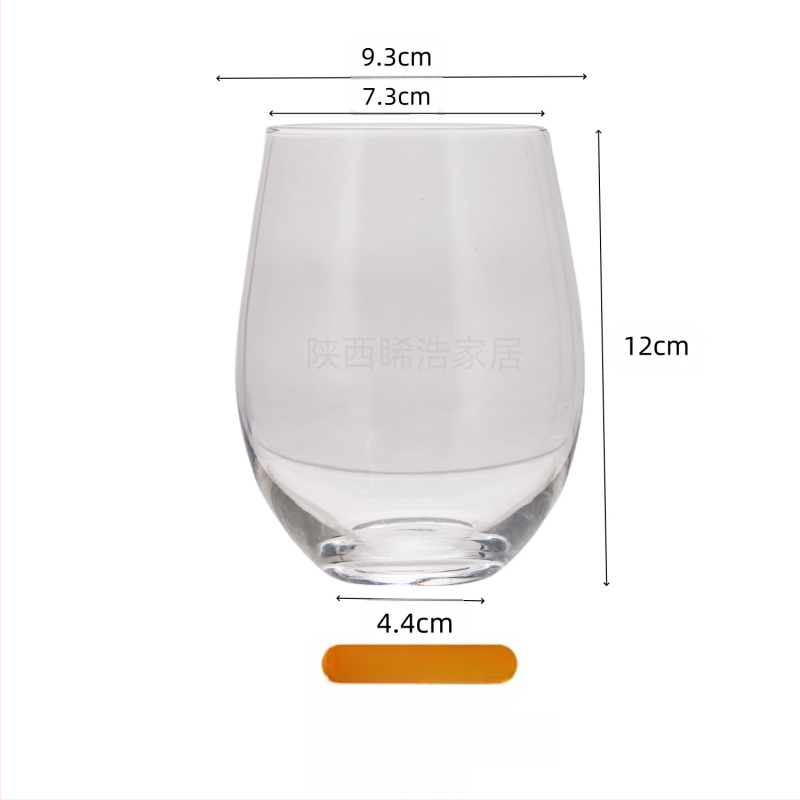 Nesaķeroša olas formas sarkanvīna glāze aromterapijas olas formas sveces krūzīte 16oz galvanizēta caurspīdīga stikla olas krūzīte ar aerosola krāsojumu