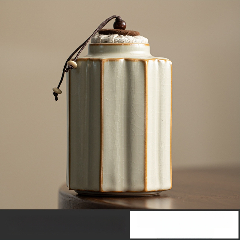 Βάζο τσαγιού Dehua Ru κεραμικό βάζο τσαγιού σφραγισμένο οικιακό κινέζικο φορητό βάζο αποθήκευσης τσαγιού